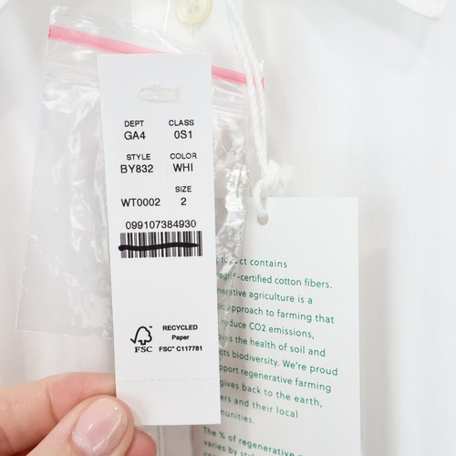 J.Crew Elena Midi Shirtdress Cotton Poplin White Size 2 NWT - Picture 5 of 11