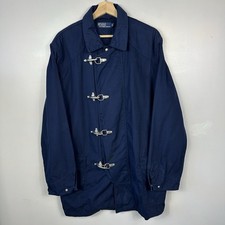 Polo Ralph Lauren Coat Jacket, Fireman Lobster Clasp, Navy Blue, RRL, Mens Large