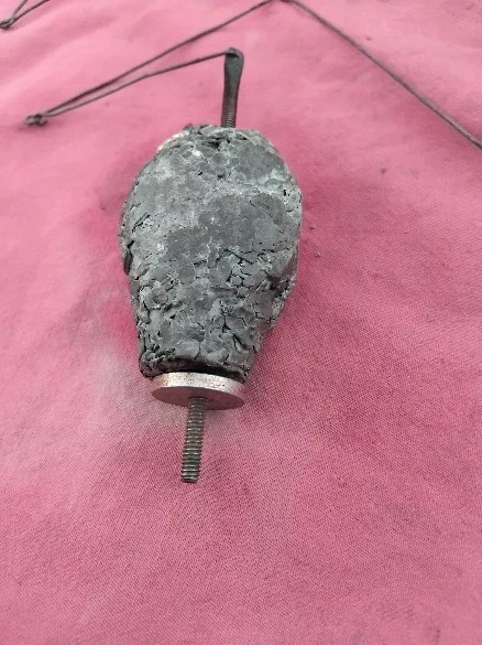 Ancien balancier au plomb d'horloge comtoise du 18ème - Photo 2/2