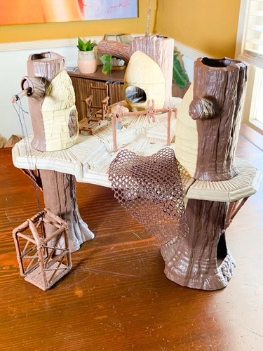 Vintage Star Wars ENDOR Playset Ewok Village Semi Complete 1983