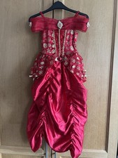 Girls Fancy Dress BELLE Age 5-6 Red World Book Day Beauty & The Beast Dress Up