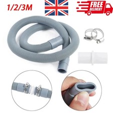 Universal 1/2/3M Washing Machine Dishwasher Drain Waste Hose Extension Pipe Kit