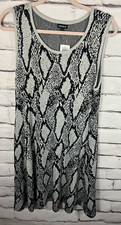 NWT Torrid Womens Size 1 Gray/Black Snakeskin Skater Knee Length Dress