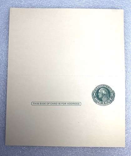 Tarjeta postal de 10 centavos 1911 verde respuesta de Estados Unidos sin usar George & Martha Washington - Imagen 3 de 9