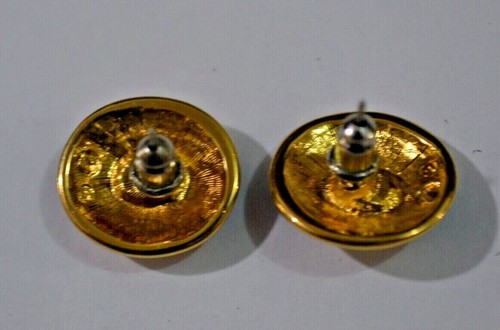 PENDIENTES VINTAGE COMO NUEVOS SWAROVSKI NEGROS ESMALTADOS Y DIAMANTES DE IMITACIÓN - Imagen 2 de 4