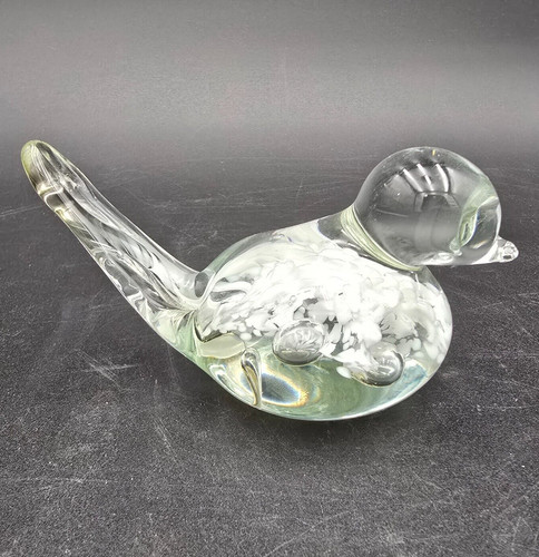 Kent Helms Art Glass Bird Figurine Hand blown Glass Paperweight 5"
