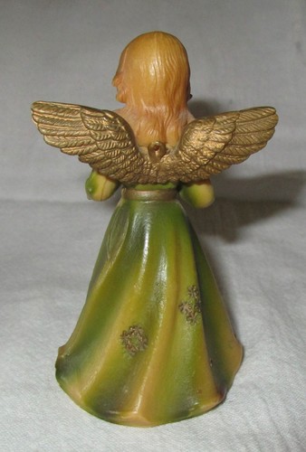 VINTAGE PLASTIC CHRISTMAS ANGEL ORNAMENT CHOIR MEMBER 3-1/2" tall - Picture 2 of 4