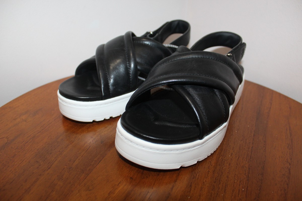 UGG Rubber sandals with ugg embossed detail サンダル UGG | Shoes | Ugg Laalaa White Patent Leather Shearling