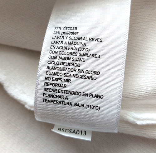 White Cardigan Sweater Lace Eyelet Sleeve Trim Sz M Rafaella Hook & Eye At Top - Picture 8 of 8