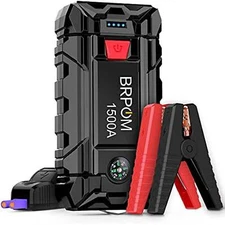 BRPOM Car Jump Starter, 1500A Peak 15800mAh (Up to 7.0L Gas or 5.5L Diesel