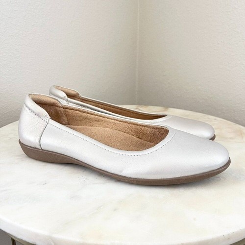 Naturalizer Flexy Damen-Ballerinas Leder Größe 7,5 silberfarben metallic - Bild 1 von 7