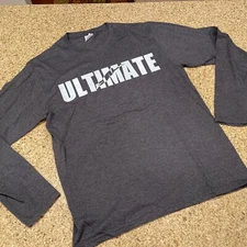 Port & Co. Adult Size Medium Gray "Ultimate" Long Sleeve Shirt NWOT