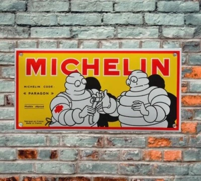 Plaque émaillée MICHELIN pneus automobiles enamel sign - Photo 1/2