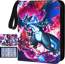 Card Binder for Pokemon Cards Holder Fits 400 Cards w/ 50 Removable Sleeves TCG