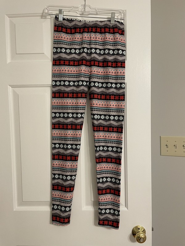 Women’s Holiday Leggings White Plum Size Small/Medium