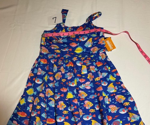 Gymboree Girls Blue Fish Ruffle Sleeveless Dress Splish Splash NWT - Picture 11 of 14