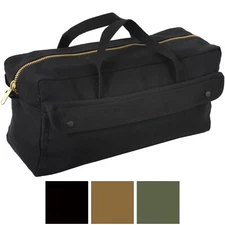 Rothco Jumbo Mechanics Tool Bag Heavy Duty Work Gear Carry Bag with Brass Zipper
