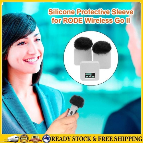 3pcs Silicone Protective Case for RODE Wireless Go II Microphone (White) .