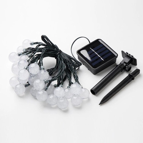 Solar Powered 30 LED String Light Garden Path Yard Decor Lamp Outdoor Waterproof - Picture 7 of 8
