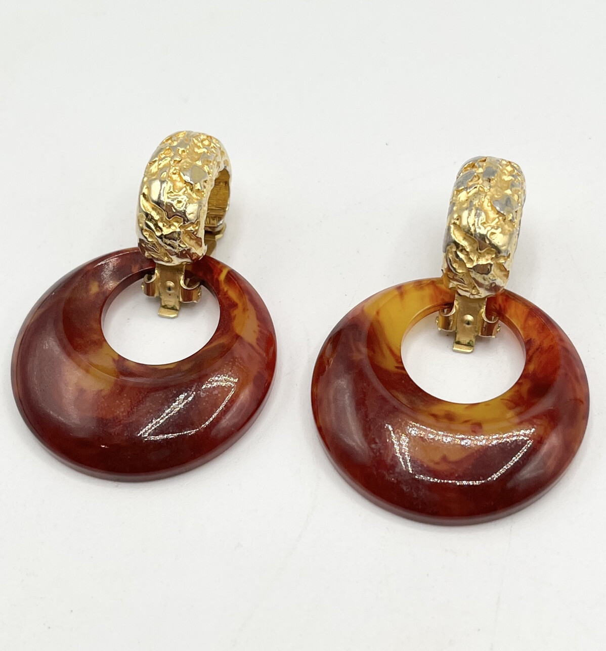 Vintage KENNETH JAY LANE KJL Signed Hoop Earrings - image 2