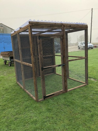 Animal Run 6FT x 6FT x 6FT Pet Run 16G Rabbit Chicken Cat Pen Bird Aviary - Picture 20 of 38