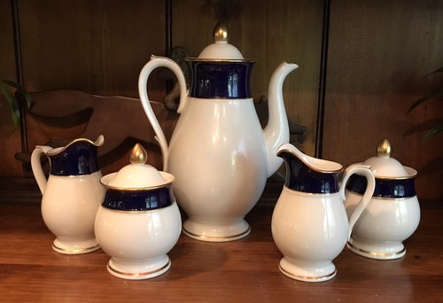 HEINRICH Germany Villeroy & Boch ROYAL KOBALT Bone China Coffee Creamer Sugar - Picture 3 of 8