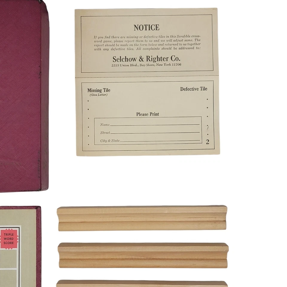 Scrabble Crossword Game - Selchow & Righter Co 1953 - Image 2 of 4
