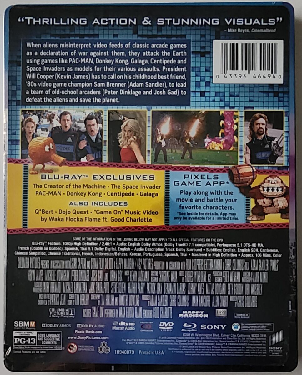 NEW PIXELS BLU RAY DVD 2 DISC BEST BUY EXCLUSIVE METALPAK NEW PIXELS BLU RAY DVD 2 DISC BEST BUY EXCLUSIVE METALPAK
