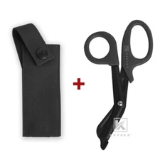 KRYDEX Medical Hand Pouch & Shears Shear Pouch Scissors Sheath MOLLE Back Black