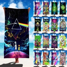 3D Rick and Morty Swim Bath Towel Beach Thick Microfiber Turt 70*140cm Xmas Gift