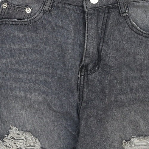 Miss Pineapple Womens Grey Cotton Blend Cut-Off Shorts Size W26 - Picture 10 of 12