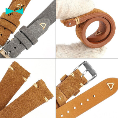 Bolas De Petanca Cinturino Per Orologio In Pelle Scamosciata Vintage Classy Verde Orologio B 593903 - Foto 9