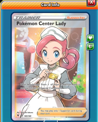 DIGITAL Pokemon Center Lady Full Art Pokemon tcg online | eBay