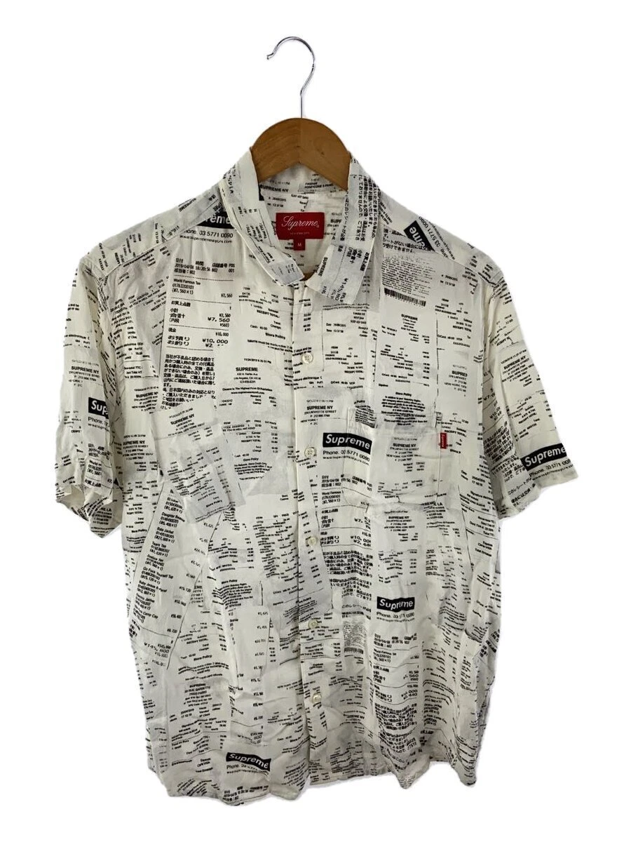 Supreme 20FW/Reçus Rayon S/S chemise/chemise manches courtes/taille M/rayonne/WHT occasion