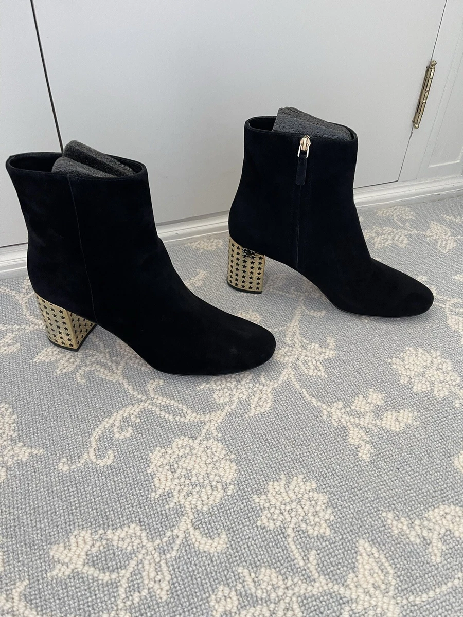 Tory burch black suede booties sale