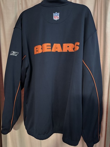 Reebok NFL Team Apparel Chicago Bears 1/4 Zip Pullover Lined Jacket Men’s 2XL - Picture 4 of 4