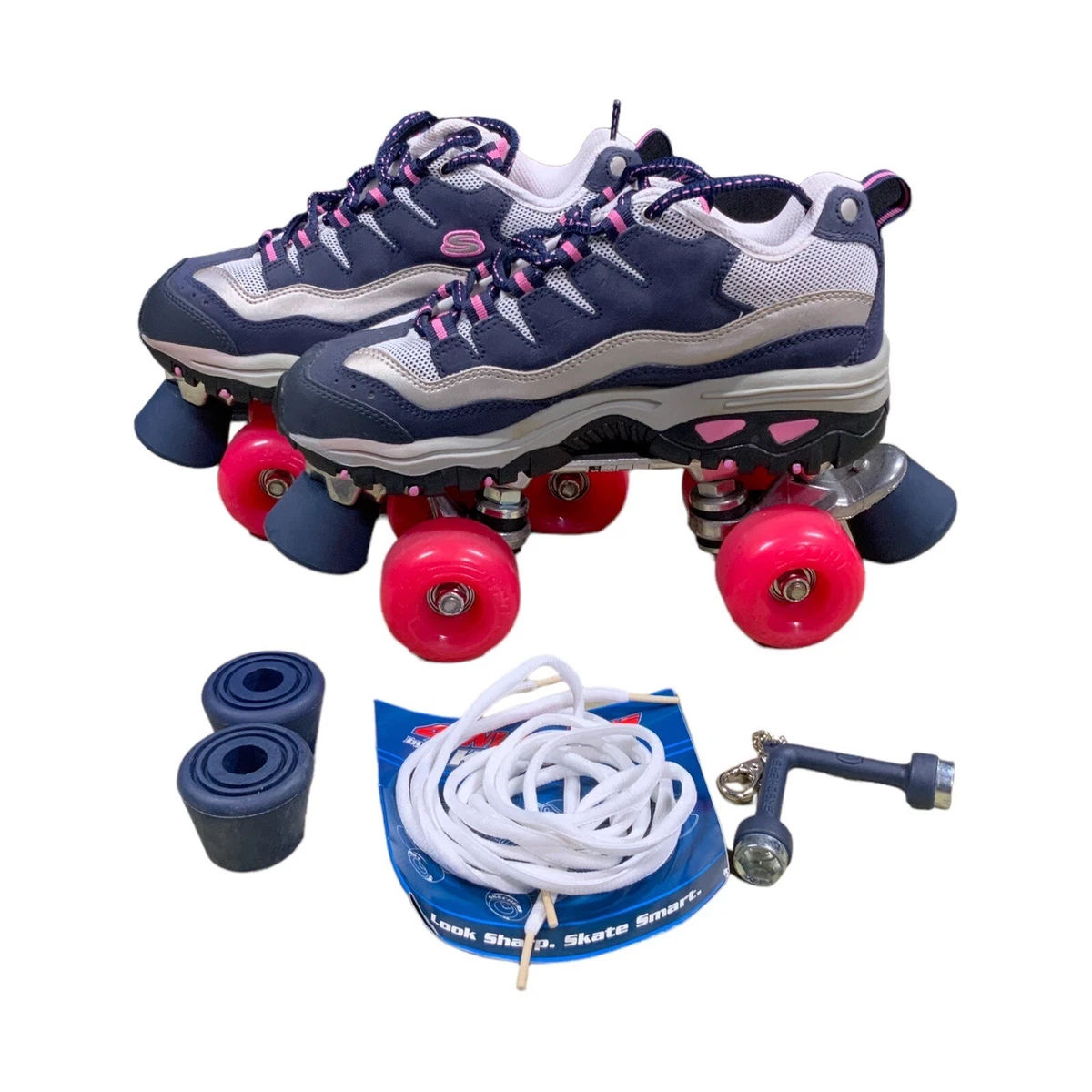 Skechers Sport Roller Skates Navy Hot Pink Women s Size 8