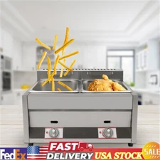 6L Stainless Steel Countertop Gas Fryer Commercial Natural propane Deep Fryer
