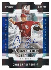 Chase Anderson Oklahoma 2009 Donruss Elite Extra Edition Auto Rookie 091/100