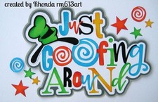 Disney Goofy vacation paper piecing title premade scrapbook page Rhonda rm613art