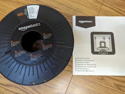 Amazon Basics ABS 3D Printer Filament, 2.85mm, Dark Gray, 1 kg Spool