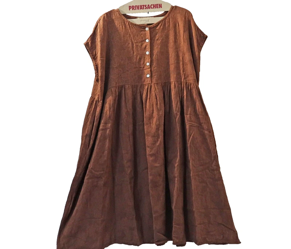 PRIVATSACHEN Kleid BW Roselace 48-50-52 A-Linie Taschen GERÜSTIG 'mudcloth'braun - Bild 2 von 4