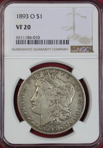 1893-O MORGAN DOLLAR NGC VF20