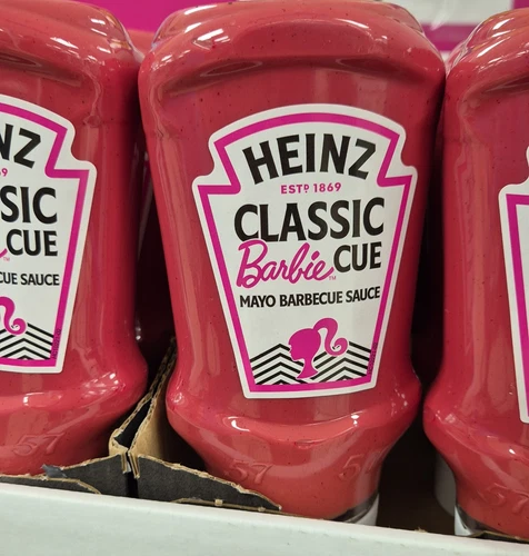 3 X RARE PINK HEINZ BBQ/MAYO DEL MATTEL MOVIE PINK SAUCE LIMITED EDITION