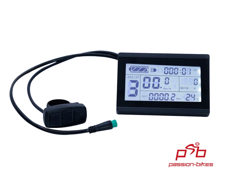 Passion-Bikes | E-Bike KT LCD3 Display für 24 V 36 V und 48 V Julet Stecker Tach - Bild 1 von 2