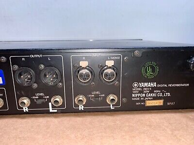 YAMAHA REV5, DIGITAL REVERBERATOR, 120V, 30W, 60HZ YAMAHA REV5, DIGITAL REVERBERATOR, 120V, 30W, 60HZ