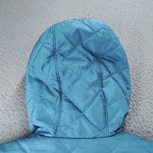 Columbia Jacket Womens Small Blue Faux Fur Lined Quilted Copper Crest Hooded - Picture 7 of 21