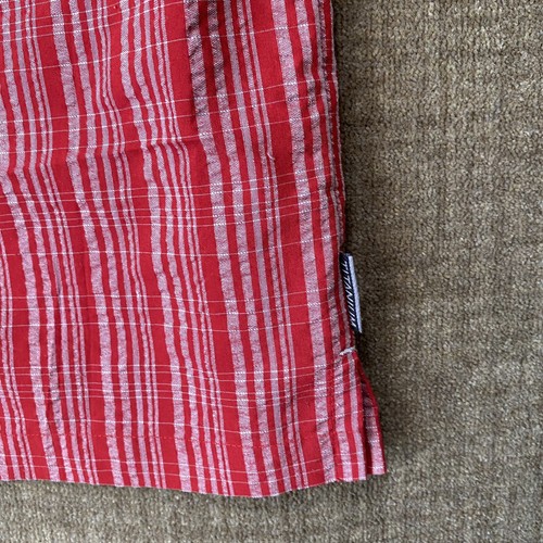 Columbia Button Down Shirt Mens Large GRT Red White Striped Hiking Camp Outdoor - Foto 6 di 11