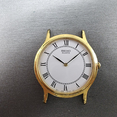マブページ SEIKO V700 Vintage Men's Watch Seiko V700 8A10 Quartz Gold Tone Black