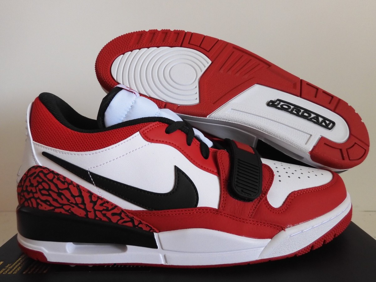 NIKE AIR JORDAN LEGACY 312 LOW CHICAGO WHITE-BLACK-GYM RED SZ 11.5